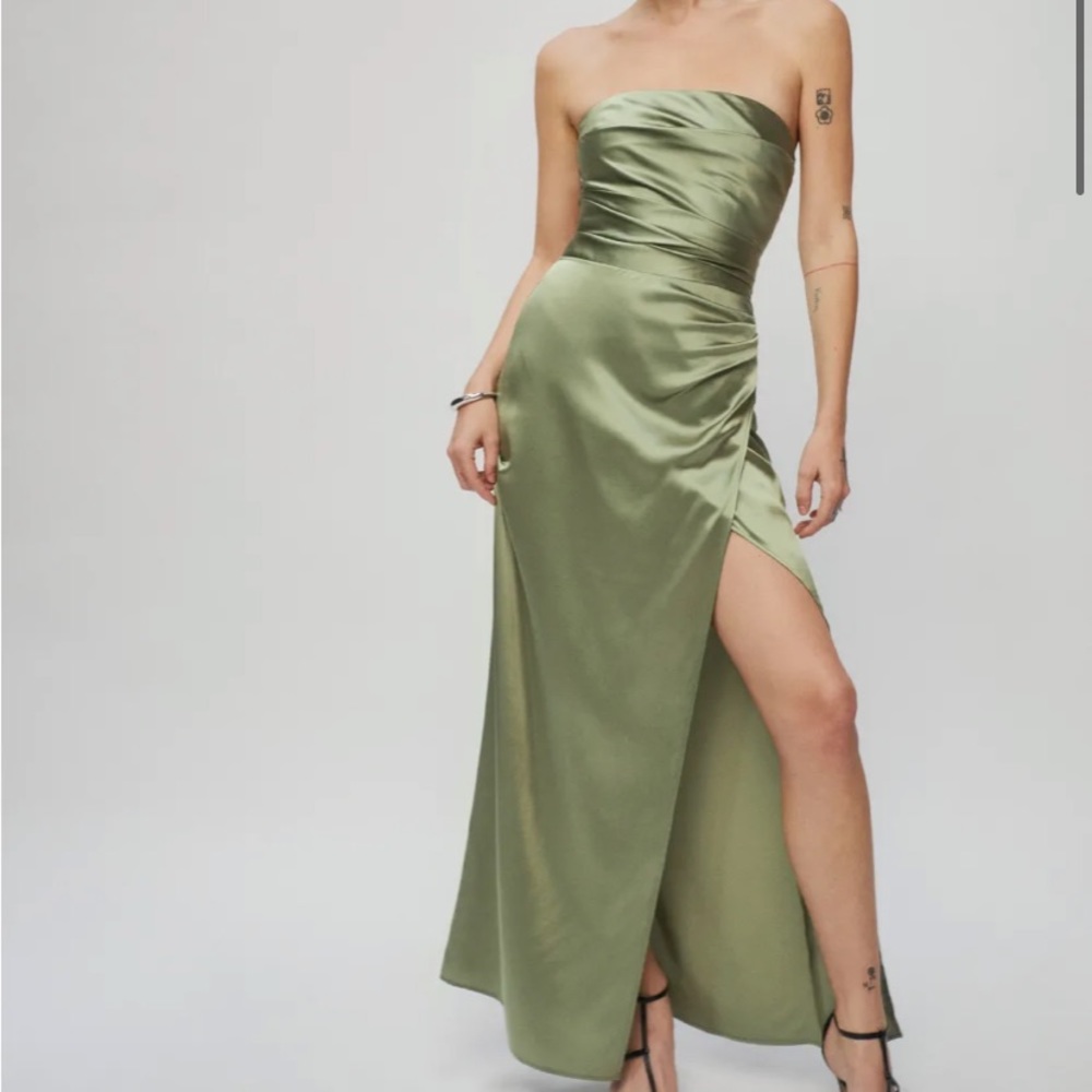 Reformation Barrow Silk Dress